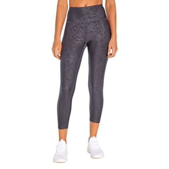 Marika Women's Ombré Blue Rose Embossed Aliza Capri Pocket Leggings 22" M - Picture 1 of 8
